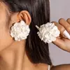 Amazon Transfronterizo Pendientes de Flor de Camelia Imitación Perla Estilo Coreano, Pendientes de Gota de Agua de Moda y Elegantes, Pendientes Largos para Mujer