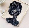 Bufanda Pequeña Larga Estrecha de Seda Fina Corea del Sur Bufanda Decorativa Otoño e Invierno Moda Cinta Combinación para Mujer Bufanda de Moda Elegante