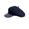 Gorra de lana con costuras de cuero retro artístico para mujer, gorra octogonal de moda para todo tipo de invierno, gorra de vendedor de periódicos cálida