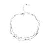 Pulsera Geométrica Hexagonal de Doble Capa Diseño de Nicho Pulsera de Perlas de Diamante Gone de Moda Súper Hada Versátil Regalo para Novia