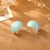 Brincos de Gota de Óleo com Areia Líquida Colorida Doces, Simples e Modernos, Sensação de Alto Padrão, Brincos Geométricos Frescos, Acessórios Personalizados Estilo Feminino