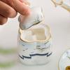 Xícara de chá e café de porcelana chinesa estilo personalizado com borda dourada novo estilo chinês telhado huipai conjunto de chá da tarde para casa