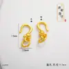 Accesorios Vietnamitas Chapados en Oro Cuentas Espaciadoras Redondas de Flor de Rosa para Mujeres, Cuentas con Gancho Electrochapadas, Oro Tradicional, Nuevo Estilo Chino