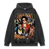 Camiseta Estampada Retro Americana de Bruno Mars Manga Corta Cuello Redondo Sudadera con Capucha Algodón 250g