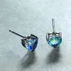 Pendientes pendientes oro rosa Esmeralda Roja piedra turmalina amor pendientes de piedra joyería europea y americana una generación de cabello
