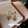 Pulsera de Moneda de Cobre con Diamante de Punto Dorado Antiguo, Pulsera Totalmente Diamantada, Nuevo Conjunto de Collar con Flor de Margarita y Circonia Chapado en Oro de 18 Quilates