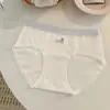 Calcinhas de Algodão Puro para Mulheres, Frescas e Delicadas, Cós Contrastante, Sem Costura, Respiráveis, Algodão Puro, Forro Antibacteriano, Tanga Feminina