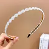 Diadema de lujo ligero sintiendo presión ambiente para el cabello diadema cara femenina accesorio para el cabello de lazo estilo retro Hong Kong pinza para el cabello tocado de alta gama