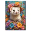 Pintura de Diamante de Animais Pequenos Fofos Lindo Diamantes Redondos Diamantes Completos Sala de Estar Quarto de Crianças Pintura Decorativa Pendurada Fábrica Direta