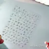 Ventas Directas de Fábrica Pegatinas para Uñas Láser en Relieve Impermeables Góticas Fuente Irregular Pegatinas de Decoración para Uñas DIY
