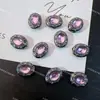 Caixa Mágica Oval Cravejada de Diamantes Anel Rosto de Ovo de Pombo com Oito Furos Zircônio Pulseira de Miçangas DIY Colar Contas Espaçadoras Acessórios Olho de Gato