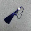 Xiangfei 8B-7 Loto Tallado Doble Borla Colgante Borla Traje Antiguo Dinastía Han Solapa Prensada Escalón Prohibido Estilo Antiguo Ropa con Espalda de Nube Accesorios