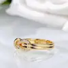 Anillo Trenzado de Lujo Ligero Incrustado con Diamantes para Mujer, Anillo de Dedo Índice de Moda y Versátil, Anillo de Alta Gama en Oro Rosa