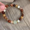 Nova pulseira de contas de sândalo verde com letras em estilo chinês pulseira de contas de rosário Zen antigo design de nicho pulseira estilo étnico