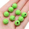 Contas de bola de acrílico Contas redondas de futebol de beisebol Pulseira de contas de futebol DIY Corrente de celular Bilhar Contas do alfabeto digital