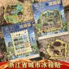Ímãs de Geladeira de Acrílico da Cidade de Zhejiang Hangzhou Ningbo Wenzhou Hengdian Putuoshan Lishui Hotel Lembranças de Exposição