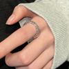 Acessórios de dopamina Arco-íris Anel de zircão de diamante quebrado Celebridade da Internet das mulheres Nova chegada luz de luxo elegante aberto anel de dedo indicador na moda