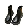 Botas Martin versátiles para mujer, nuevas botas estilizadas de otoño e invierno 2026, botas Chelsea de suela gruesa que aumentan la altura, botas de algodón afelpado.