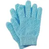 Guantes de baño de doble cara engrosados de cinco dedos para uso doméstico, toalla de baño de grano grueso para eliminar la suciedad fácilmente, guantes de baño para dedos