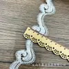 Nova série de renda bordada em renda código de barras 3,5 CM de largura acessórios para vestuário feminino renda de seda de leite acessórios para vestuário