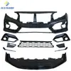 Kit de Carrocería Leishuo Adecuado para Modelo Civic Si de 10ª Generación Parachoques Delantero y Trasero, Splitter Delantero, Faldones Laterales Modificación Kit de Carrocería Piezas de Automóvil