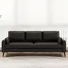 Sofá doble para apartamentos pequeños, diseño simple, adecuado para apartamentos de alquiler, salas de descanso de oficinas y áreas de recepción; sofá de cuero resistente a los arañazos de gato