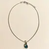Nuevo Collar con Colgante Redondo de Calcedonia Blanca de Nicho, Cadena Versátil de Clavícula para Verano, Accesorio de Moda y Elegante