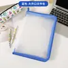 Bolsa de archivo A4, gruesa y amplia, nueva, de alto valor de color, transparente, de gran capacidad, para libros de texto, papel de prueba, artículos diversos, bolsa de almacenamiento con cremallera