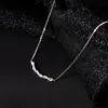 Colar S999 de Prata Torcido Sorriso Feminino Personalidade Design de Nicho Luxo Leve de Alta Qualidade Temperamento Versátil Sensação de Luxo