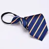 Corbata formal de negocios con cremallera para hombre, estilo coreano, profesional, decorativa, sin nudo, azul, negro y rojo, fácil de poner y quitar.