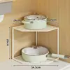Estante de baño multicapa para área de lavabo, aprovechamiento del espacio en esquina, estante de almacenamiento para productos de cuidado de la piel del baño