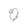 Anillo de Plata de Ley S925 Te Quiero para Hombres y Mujeres, Anillos de Pareja Estrella Punto, Venta al por Mayor, Diseño Sencillo de Nicho Estudiantil, Ajustable