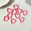 Anillo de Resorte Abierto Corazón de Amor Llavero Corazón de Amor Esmalte Horneado Colorido Aleación de Zinc Hebilla de Resorte Corazón de Amor Accesorios de Joyería Hebilla Colgante