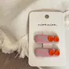 Flor de Lana Nueva de Nian Nian Cereza Pasador para el Cabello Infantil Diadema Pasador Pinza Lateral Banda de Goma