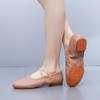 Parte superior de couro com sapatos de prática de salto sapatos de balé de couro genuíno sapatos de dança de fundo macio sapatos de dança chinesa dança do ventre sapatos de desempenho