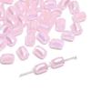 Cuentas de Cristal de Vidrio Facetado Rectangular Color Chapado Accesorios para Collares Pulseras Hechos a Mano DIY Con Cuentas