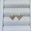 Directamente del fabricante: Aretes de Perla Natural con Cierres de Plata 925, Aretes de Perla de Agua Dulce Natural, Broqueles de Perla de Agua Dulce Natural