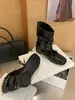 2026 Nuevo Estilo Coreano Diseño de Nicho Punta Cuadrada Con Cordones Fruncidas Botas Desmontables de Doble Uso Moda Botines Cortos para Mujer Negros