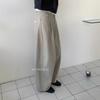 Pantalones Curvos Estilo Coreano de Otoño 6up Pantalones Casuales 100% Algodón para Mujer Guangzhou Trece Líneas Nuevos Pantalones Globos de Gama Alta Perezosos 50263