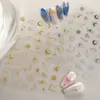 Novos adesivos de arte para unhas 3D planos mais vendidos para comércio exterior transfronteiriço, adesivos de unhas com folha dourada e prateada de sol e lua DH1114