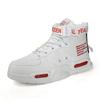 Sapatos Masculinos Inverno Novo Cano Alto Planos de Algodão Masculino Cano Médio Casuais Tênis de Veludo Esportivos para Estudantes ao Ar Livre