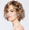 Pelucas Personalizadas Europeas y Americanas para Mujeres, Fibra Química Seda de Alta Temperatura Cabello Rizado Corto Parcial Rubio Juegos de Cabello Fuente de Fabricante Venta al por Mayor