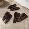 Presilha de Cabelo Triângulo Estampa de Leopardo Vintage para Mulheres, Presilha Bb, Novo Modelo 2026, Presilha Lateral, Presilha para Franja, Grampo de Cabelo, Acessório de Cabelo, Primavera