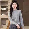 Cross 2026 Otoño Nuevo Estilo Capa Base Top Pequeño Elegante Adelgazante Tallas Grandes Estilo Chino Adelgazante Reductor de Edad de Mediana Edad Suéter Versátil