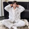 Pijama para niños, ropa de estar cálida de forro polar coral para otoño e invierno, conjunto de franela de corte holgado para niños y niños mayores