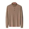 Camiseta de Manga Larga para Hombre de Seda Hielo Otoño Dropshipping 2023 Nuevo Estilo Camiseta Delgada Casual para Hombre para Papá
