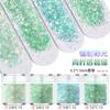Nail art glitter lantejoulas glitter pó gradiente conjunto azul roxo 123mm misto esmalte joias material gota de cola