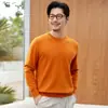 Suéter de cachemira, cachemira pura de cabra, nuevo estilo otoño/invierno, suéter de punto de cuello redondo moderno, casual, color liso, suéter de punto cálido