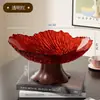 Nova Fruteira de Pé Alto da Temu para Uso Doméstico, Prato de Petiscos para Sala de Estar, Fruteira em Formato de Pétala, Prato para Frutas Secas e Doces de Mesa de Centro