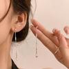 Novos Brincos Longos com Franjas de Prata Fragmentada Estilo Chinês Simples para Mulheres Leve Luxo Nicho Alto Padrão Versátil Elegante Elegantes
